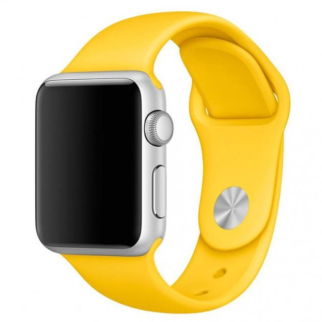 

Силиконовый ремешок для Apple Watch 42mm/44m/45mm Yellow желтый