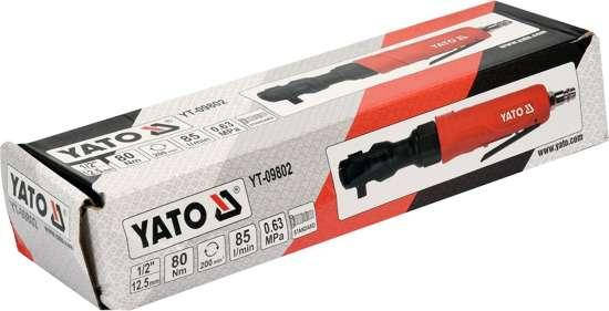 

Тріщатка пневматична YATO : квадрат- 1/2", F= 80 Нм, 6.3 бар, 85 л/хв, 200 об/хв YT-09802