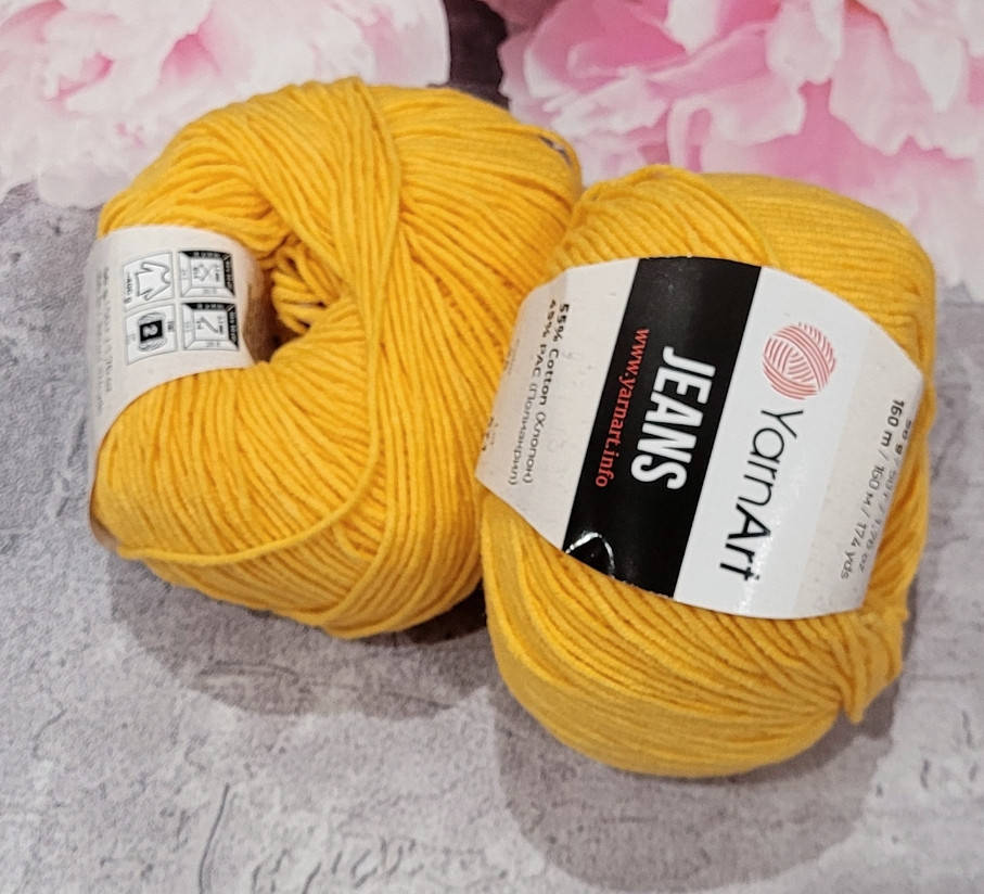 

YarnArt Jeans №35 жовтий, Желтый