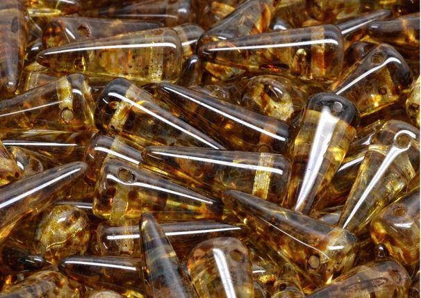 

Spike 13x5 mm Чеські скляні намистини (10 шт)