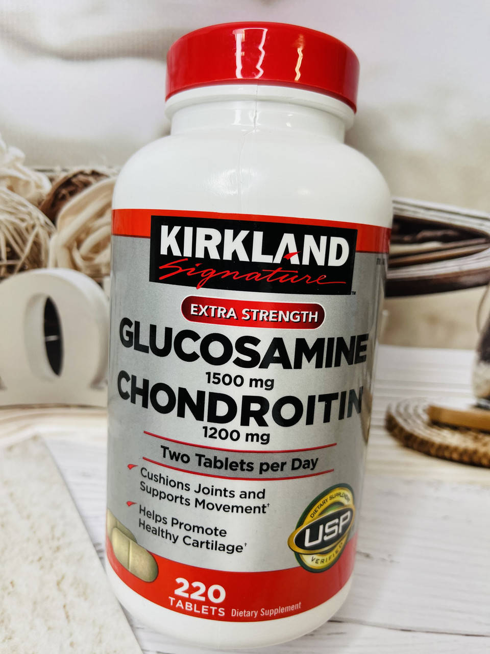 

Підсилений Глюкозамін, хондроїтин KIRKLAND Signature, 220шт