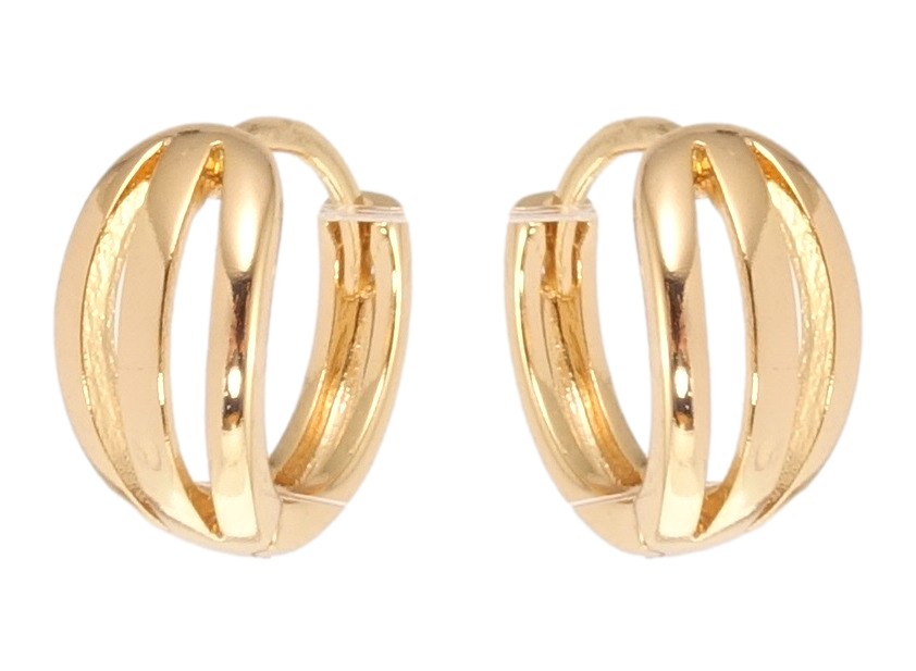

Серьги Xuping Позолота 18K колечки "Резной орнамент"