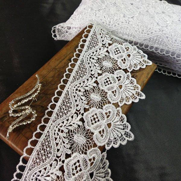 

(1 метр) Кружево макраме Sindtex 11см Цвет - Белый (37М-D22225A-1)