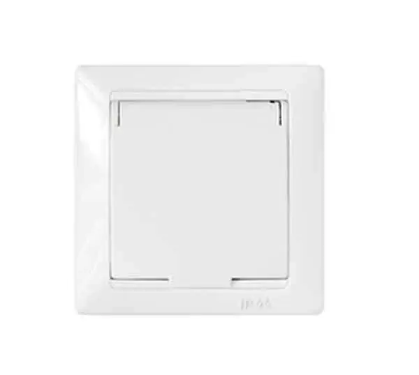 

Розетка Bylectrica Стиль 1-а с з/к IP44 белая РС16-312е