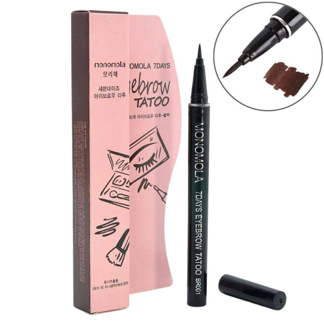 

Подводка для бровей с эффектом тату на 7 дней Monomola 7 Days Eyebrow Tatoo BK001 Dark Brown