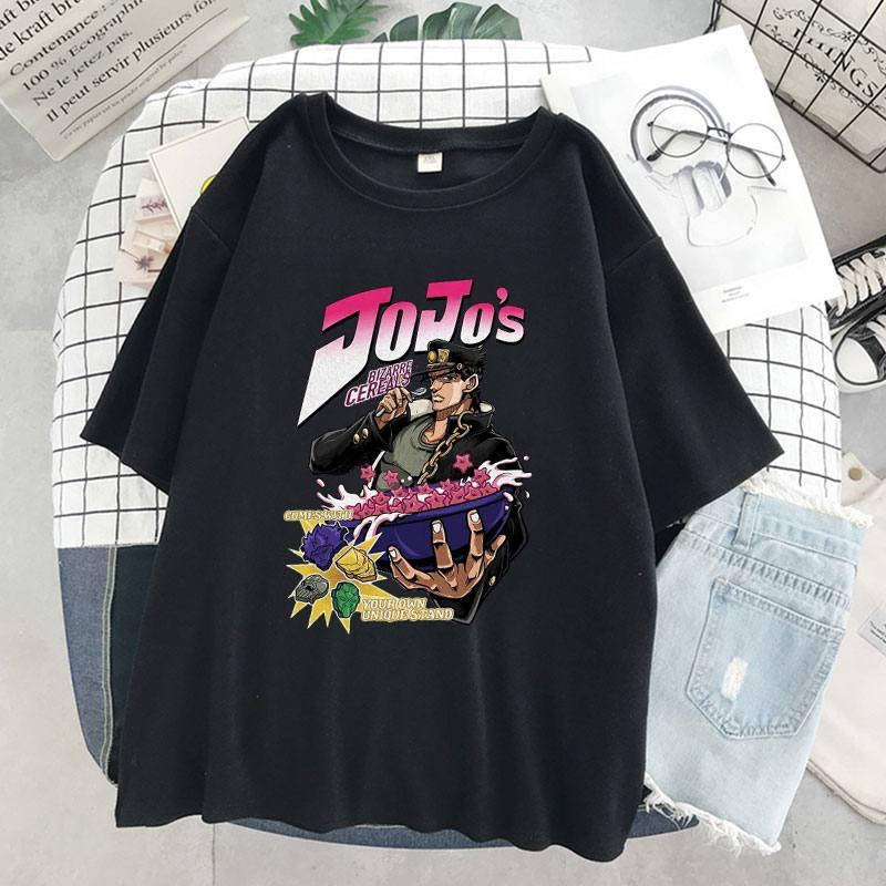 

Футболка Аниме черная с рисунком женская JoJo s, Черный