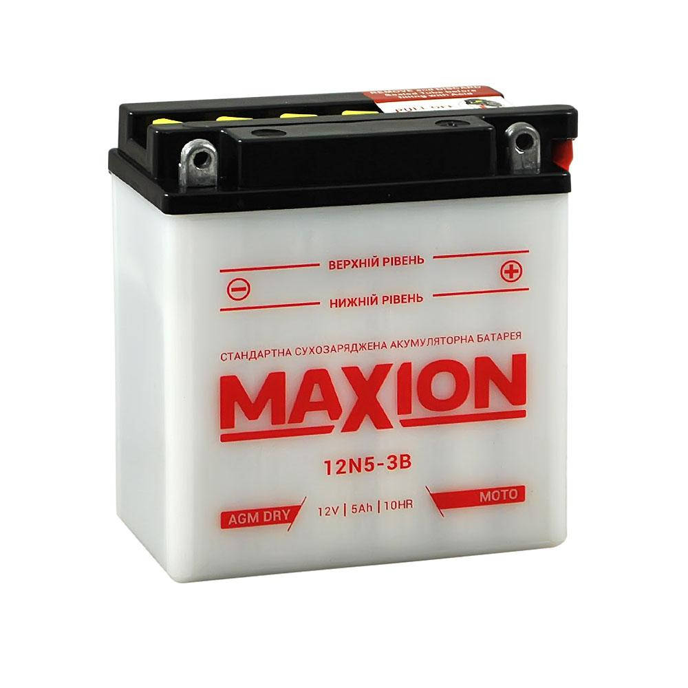 

Мото аккумулятор MAXION 12N 5-3B (12V, 5A)