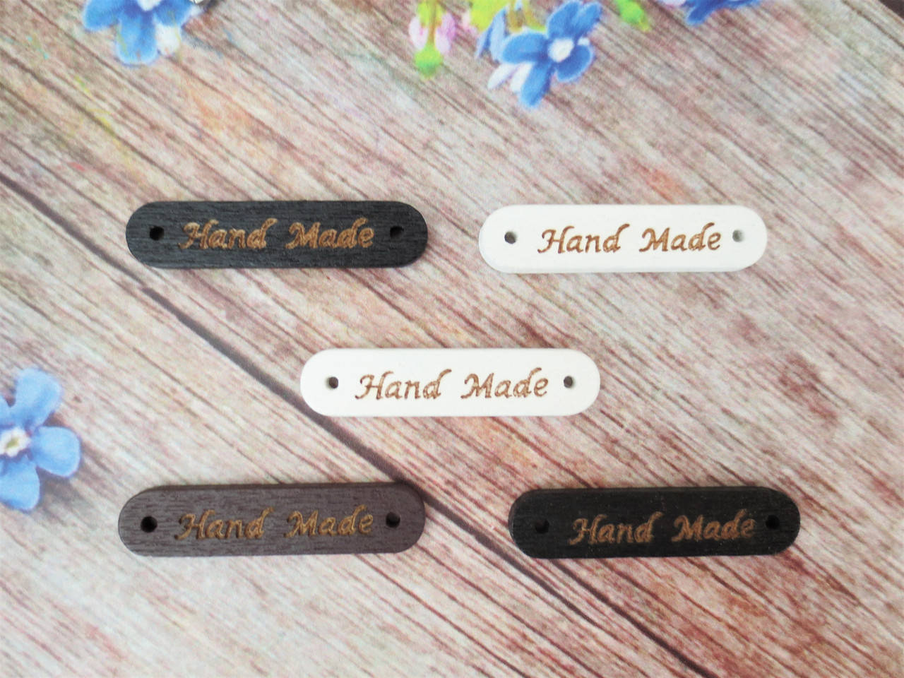 

Деревянный декор, бирка "Hand made", 35х8 мм, цвет БЕЛЫЙ/КОРИЧНЕВЫЙ, 5 шт