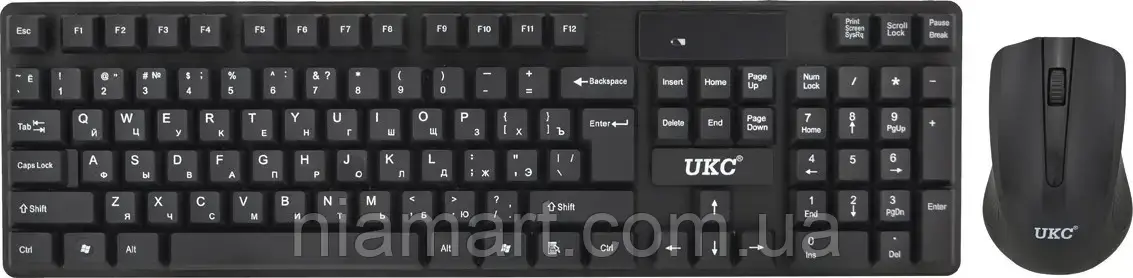 

Беспроводная клавиатура и мышка UKC TJ-808 Black, Черный
