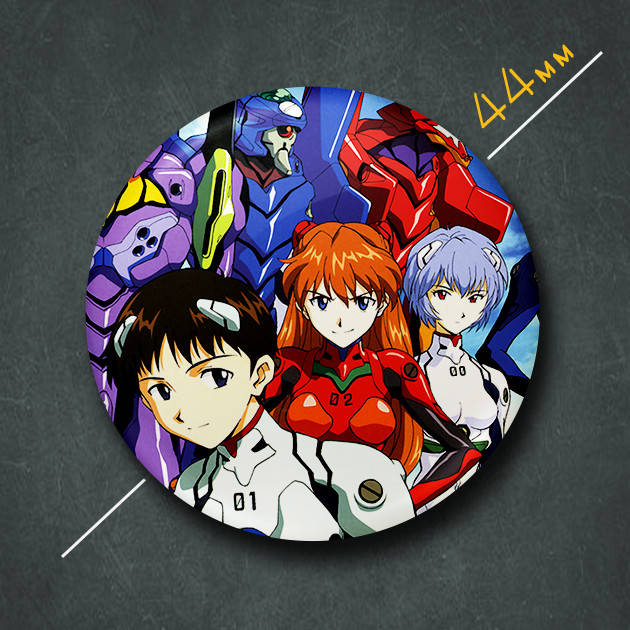 

"Евангелион / Evangelion" значок круглый на булавке Ø44 мм