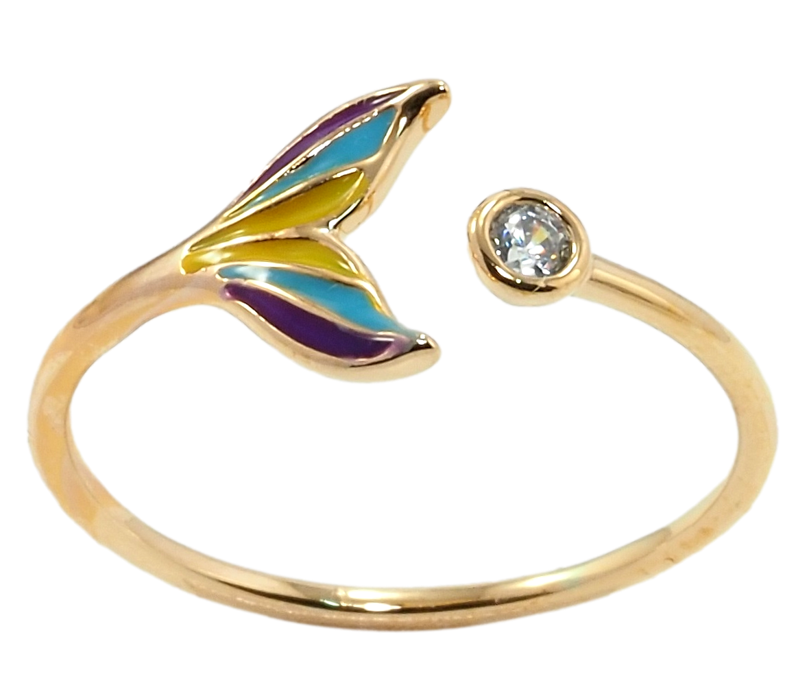 

Кольцо Xuping Позолота 18K "Хвост с цирконием" р.16-17,18-19