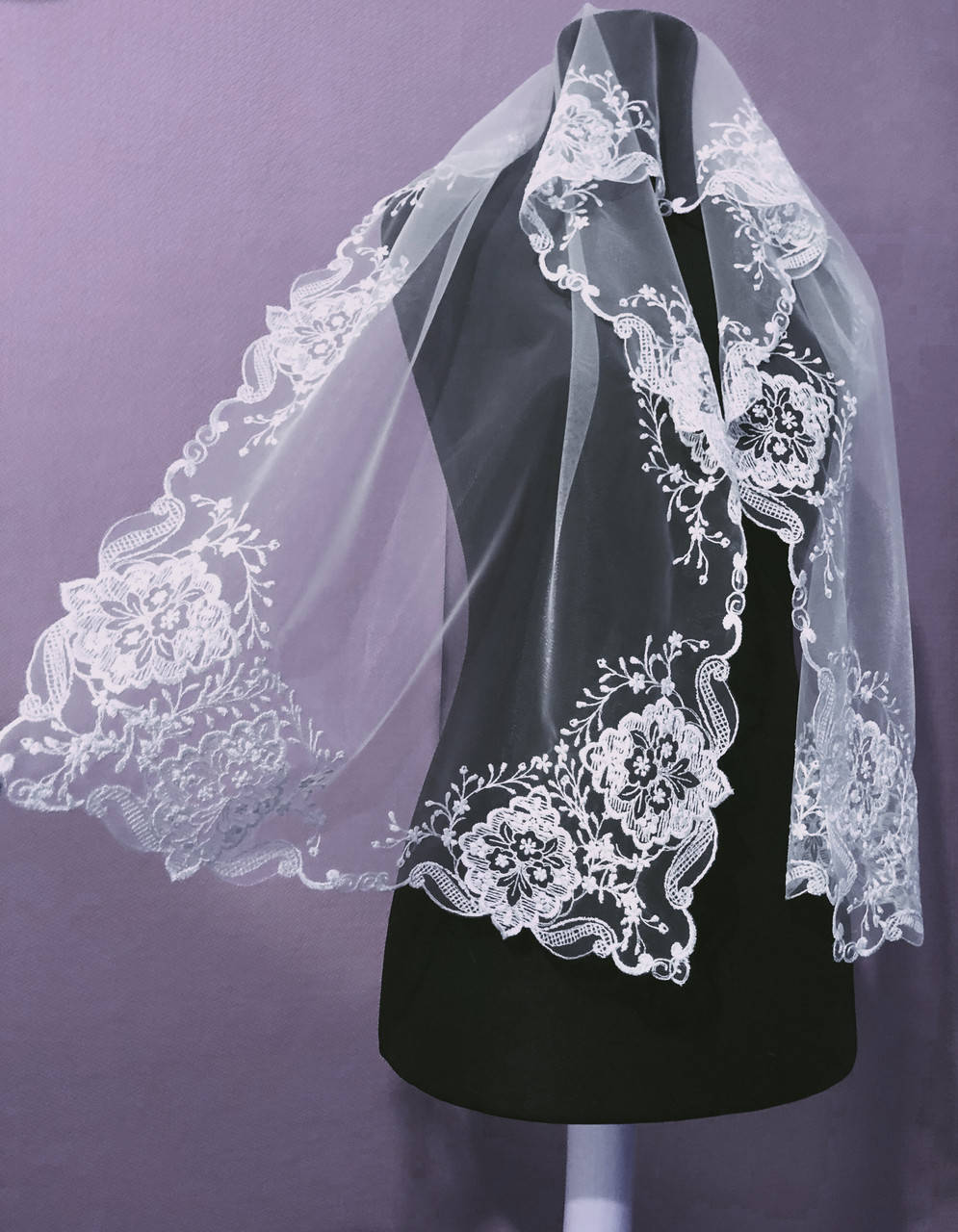 

Шарф ажурный в церковь, венчальный платок, косынка церковная., Разные цвета