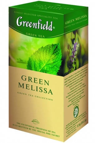

Чай Greenfield 25 пакетиков х 1,5 г Green Melissa, зеленый