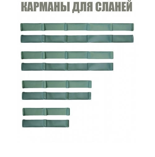 

Карманы для днищевого коврика Kolibri (зеленый, серый) 4
