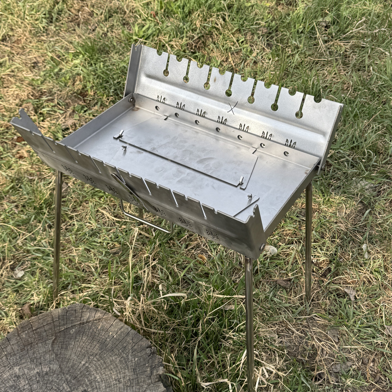 Мангал валіза з нержавіючої сталі на 8 шампурів, 3мм