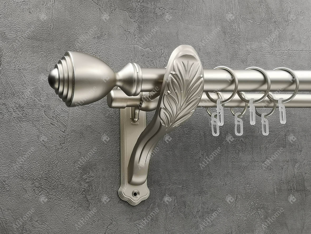 

Карниз Quadrum Палацио 400 см двойной Сатин ретро 25/19 мм гладкая (кольца с крючками)