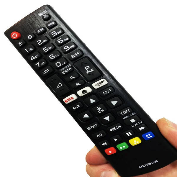 

Пульт для телевизора LG AKB75095308 Netflix, Amazon, Черный