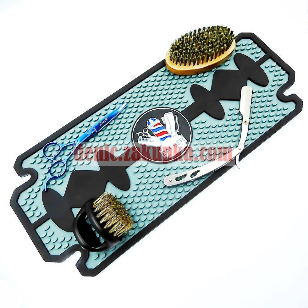 

Профессиональный коврик силиконовый для парикмахерского инструмента 19х44 см Барбер Лезвие "ДенІС