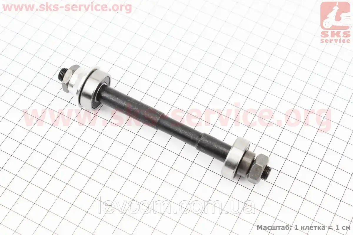 

Ось задняя на MTB М10х145мм в сборе, пром-подшипники 6000 2RS, под эксцентрик, черная