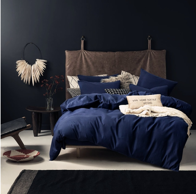 

Насичений синій - Бязь Gold - Двухспальный комплект, Синий