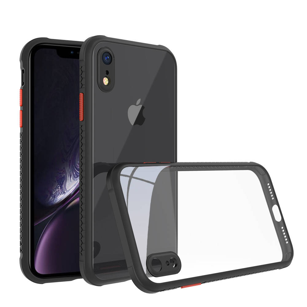 

Противоударный чехол для iPhone XR Черный Прозрачный