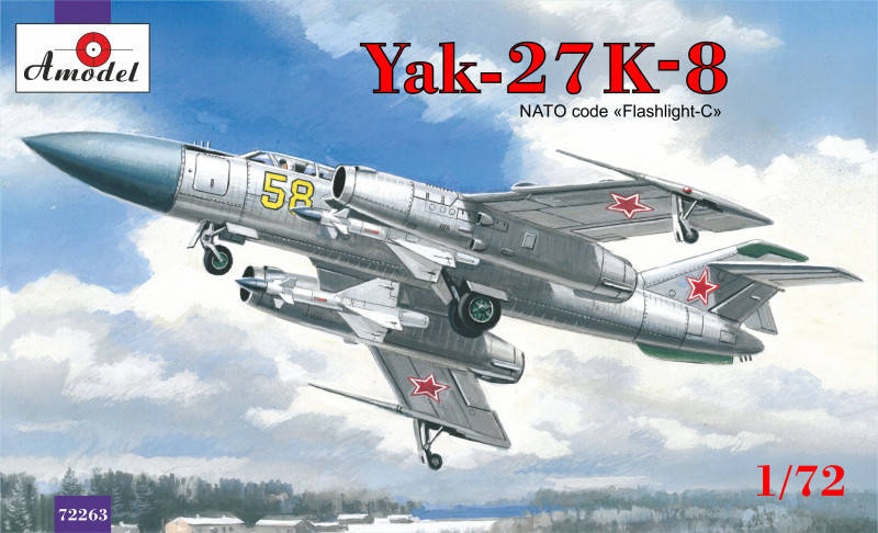 

Сборная модель перехватчика Яковлев Як-27 К-8 (AMODEL 72263) 1:72