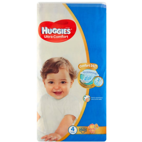 

Подгузники Huggies Ultra Comfort 4 (8-14 кг), 50 шт (Чехия)