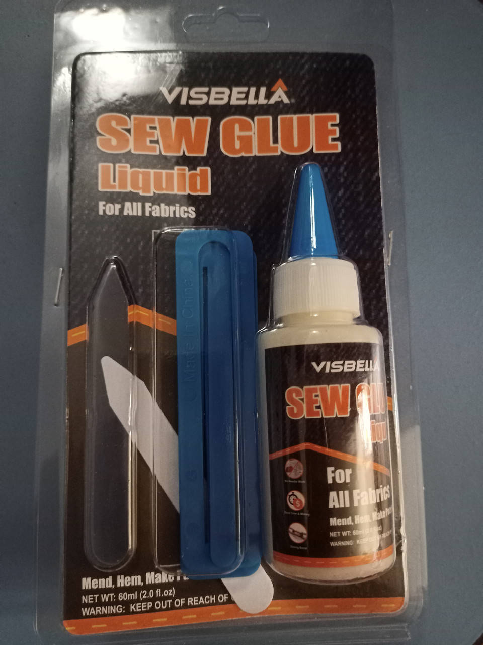

Универсальный клей для ткани и кожи Sew Glue Liquid 60 мл Visbella