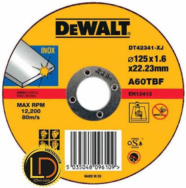 

Круг отрезной Inox DeWALT 125х1,6 мм