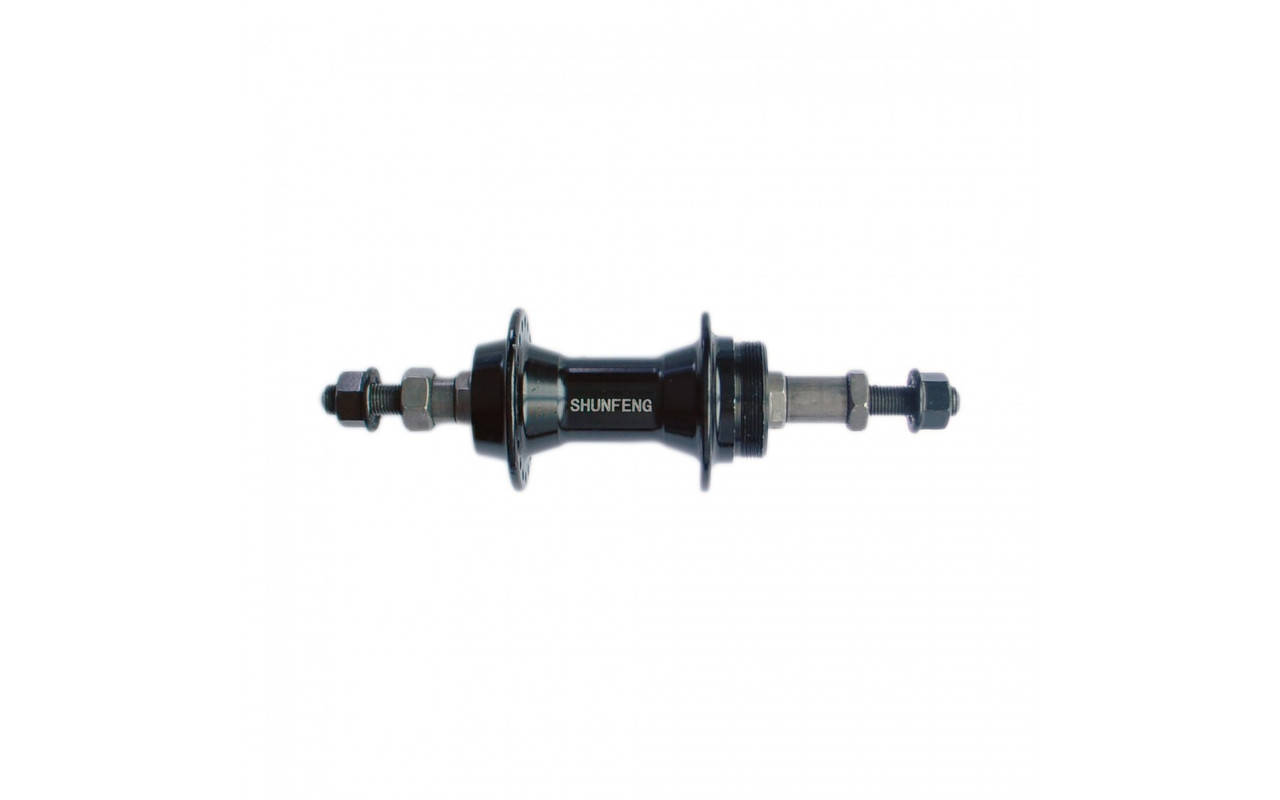 

Втулка задня AL V-brake Shunfeng 36H 14G ED ось - 10мм 135 гайка SF-A202R (00406) чорна