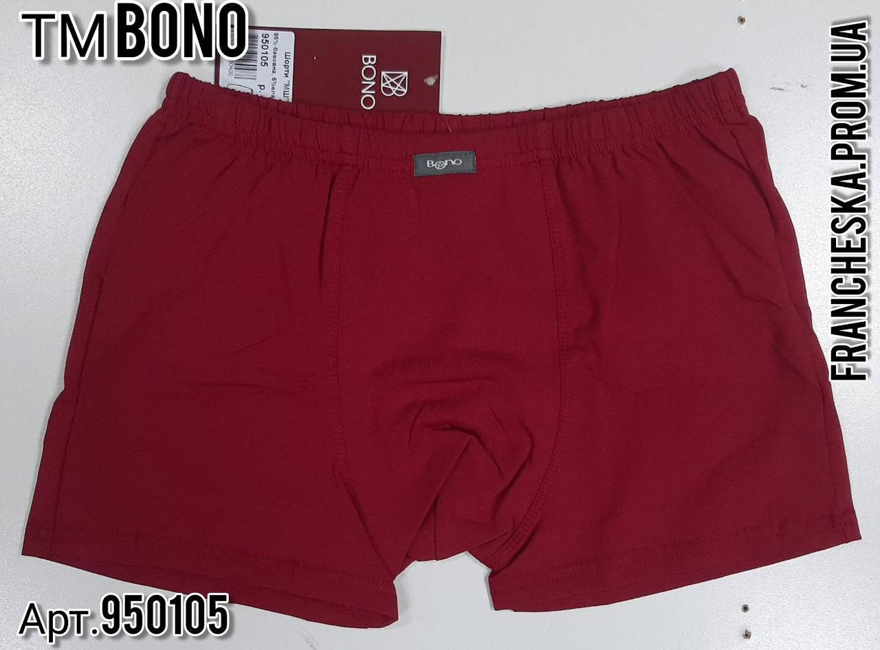 

Бордовые однотонные мужские трусы боксеры TM BONO (МШ 950105), Бордовый