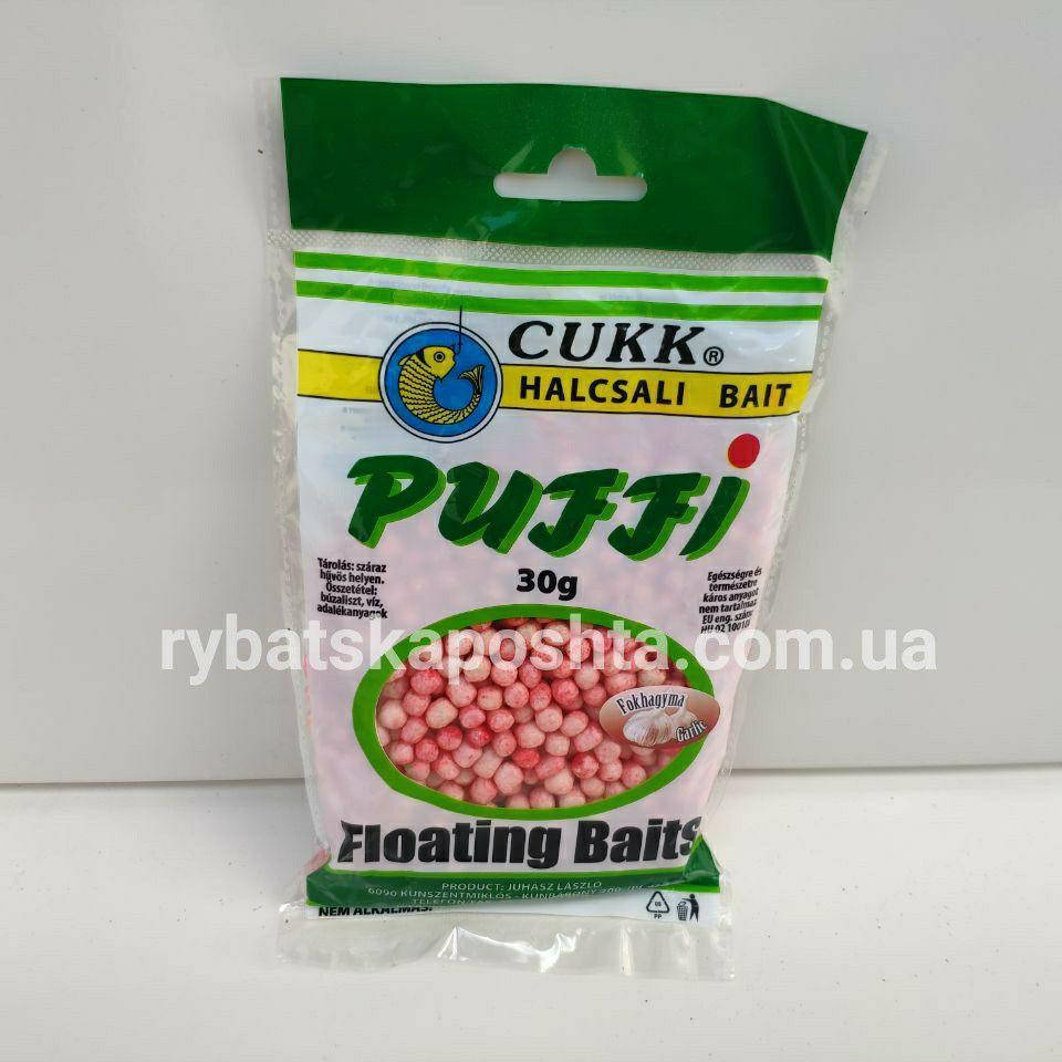 

Воздушное тесто Cukk Puffi mini Чеснок 30г 4-6 mm.Чесночные пуффы лучшая насадка на карася