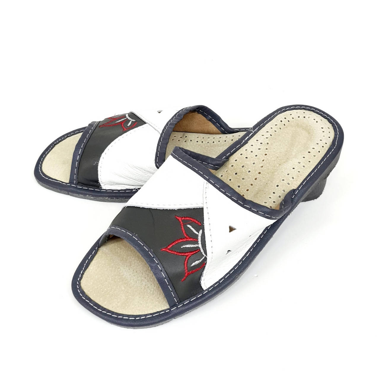 

Домашні шкіряні жіночі капці "Tylbut" відкриті 37, Серый