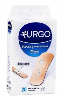 

Пластырь медицинский Urgo Aquafilm с антисептиком набор, №10
