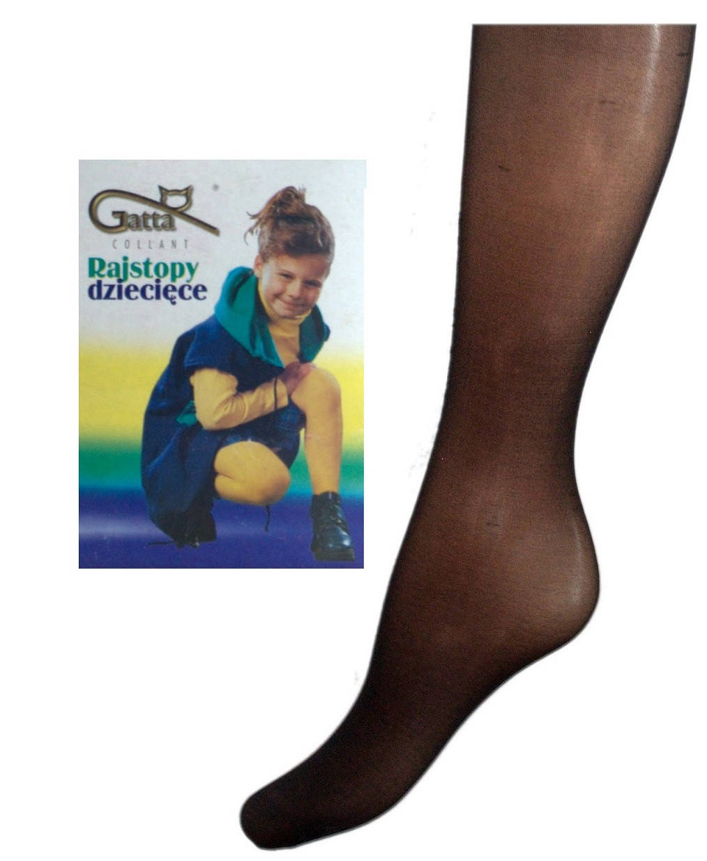 

Колготки детские GATTA DZ ELAST 20 %PR, размеры 128-140, 140-152 128-140 черный