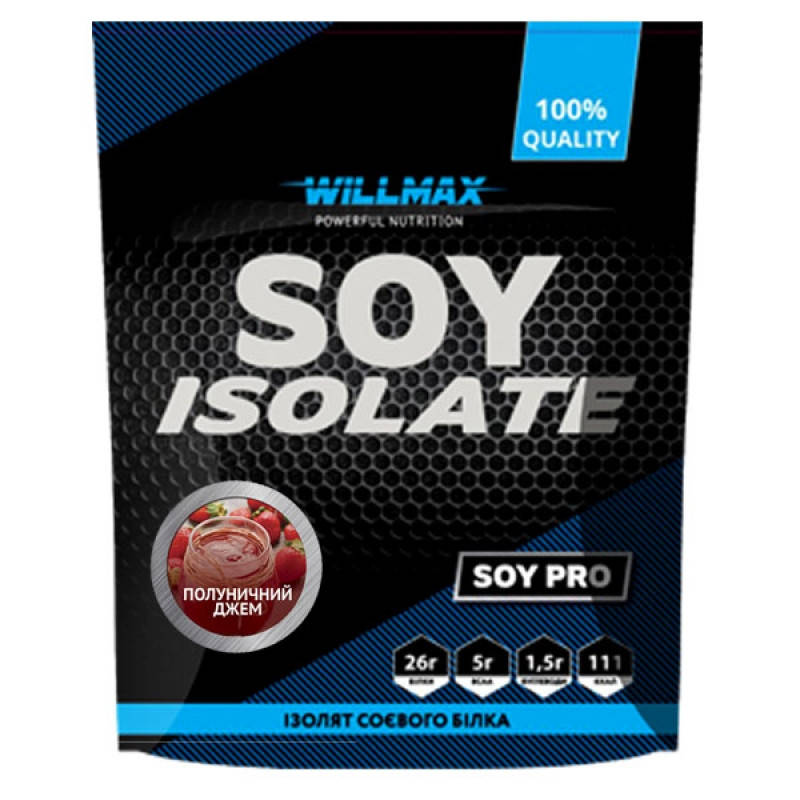 

Соевый протеин SOY ISOLATE Willmax 900 г Клубничный джем