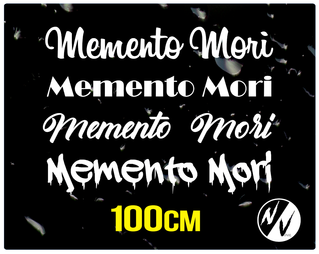 

Наклейка на авто Memento Mori 100*13 см