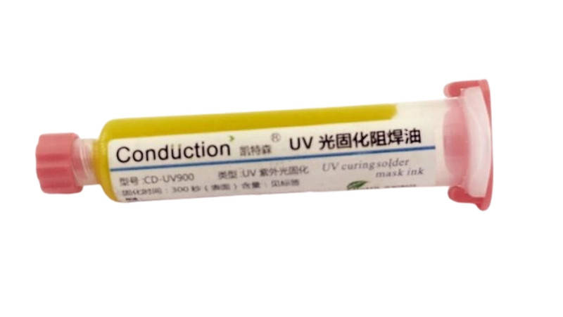 

Защитная паяльная маска фоторезист Conduction CD-UV900 10мл 24г желтая (12394)