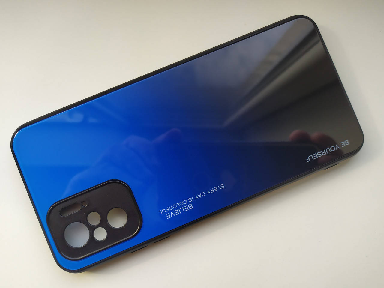 

Чехол градиент стеклянный для Xiaomi Redmi Note 10 Note 10s, Синий