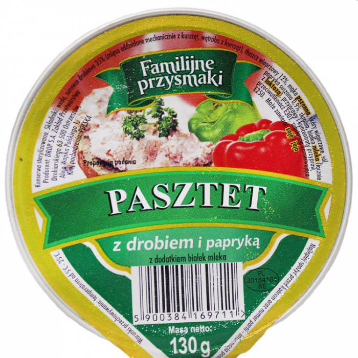 

Паштет Pasztet z drobiem i papryka (курица и паприка), 130г