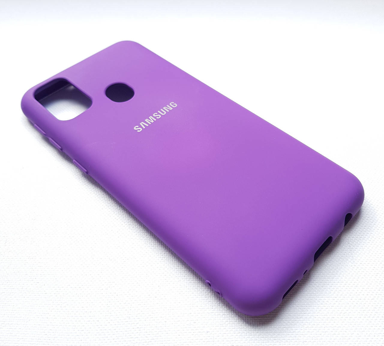 

Силиконовый чехол soft touch с микрофиброй для Samsung M30s фиолетовый