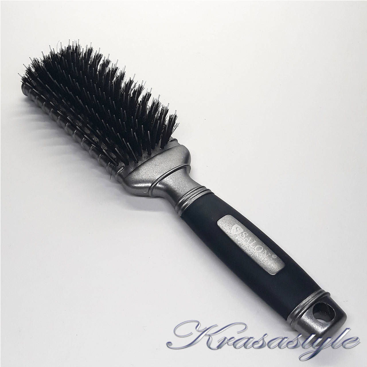 

Массажная щетка SALON Professional со щетиной для наращенных волос., Серый