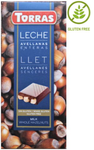 

Шоколад Torras Milk Hazelnuts без глютену 200 г