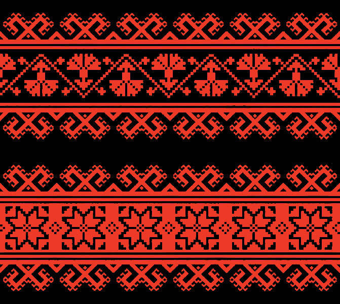 

Вышиванка 3D TUNING STUDIO черно красная 34 1000х200х0.15мм, Красный