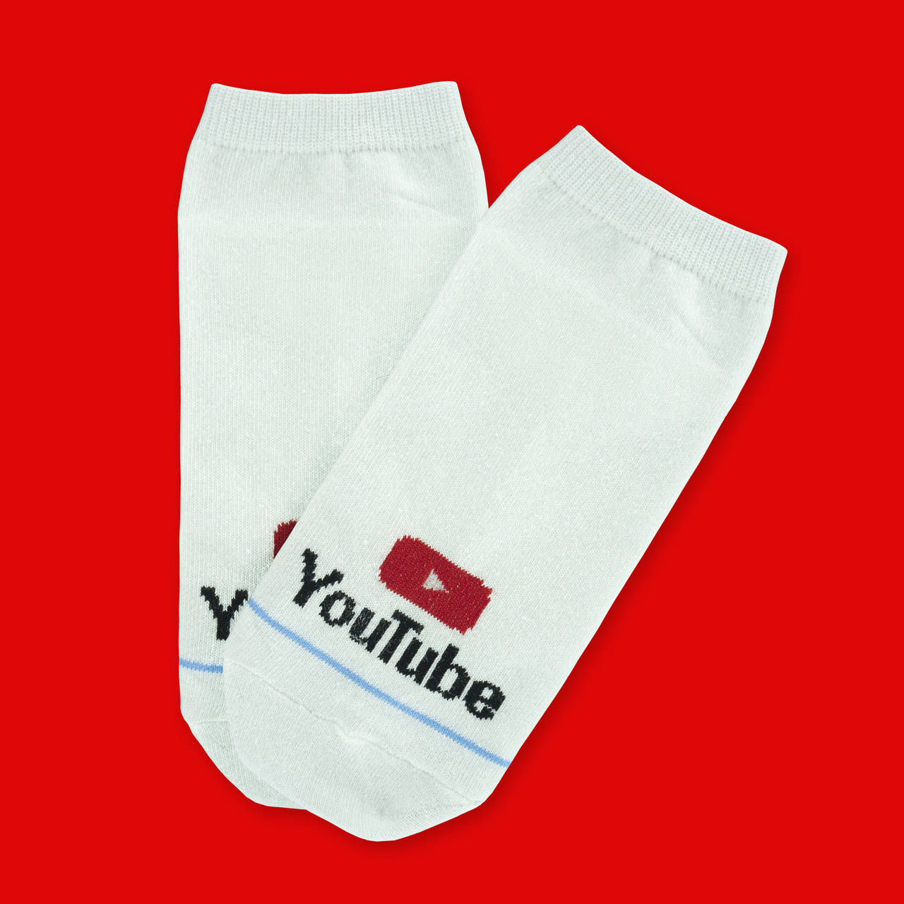 

Носки белые короткие с принтом "YouTube"
