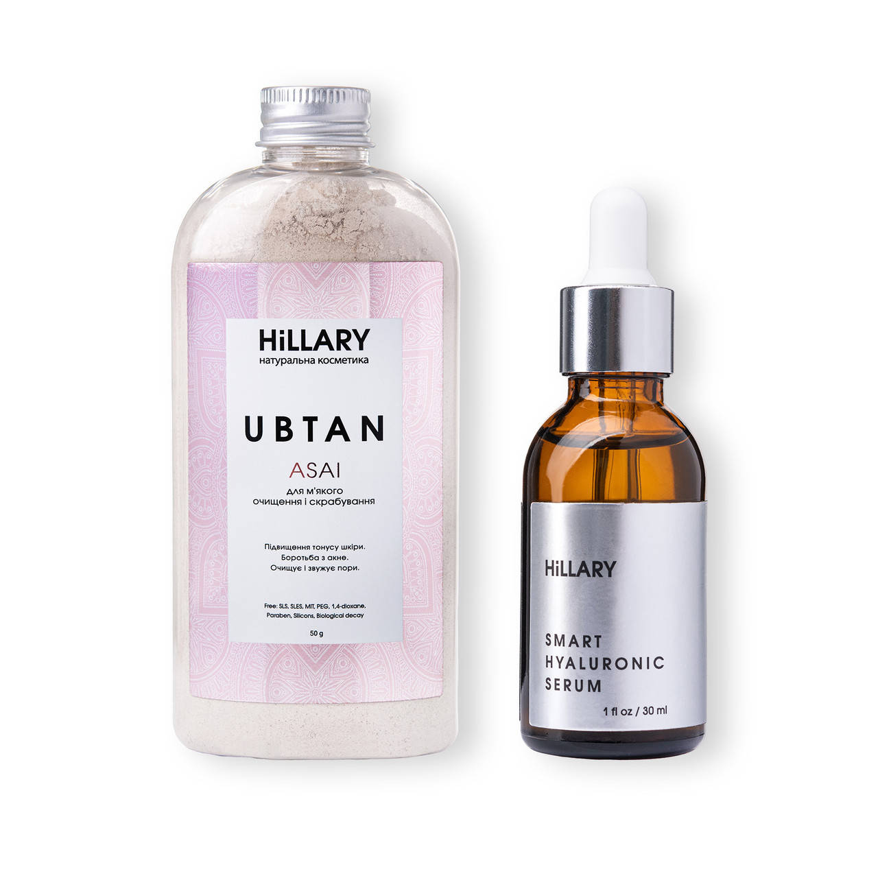 

Убтан Hillary ASAI UBTAN, 100 мл + Гиалуроновая сыворотка Hillary Smart Hyaluronic, 30 мл