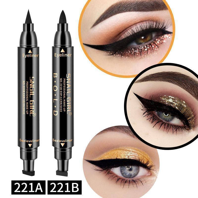 

Двусторонняя подводка штамп snail girl eyeliner для идеальной стрелки, Жмите, Черный