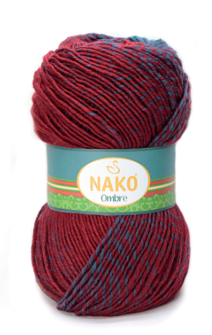 

Nako Ombre синий с красным № 20386