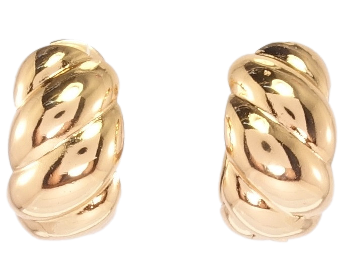 

Серьги Xuping Позолота 18K колечки "Широкие фигурные"