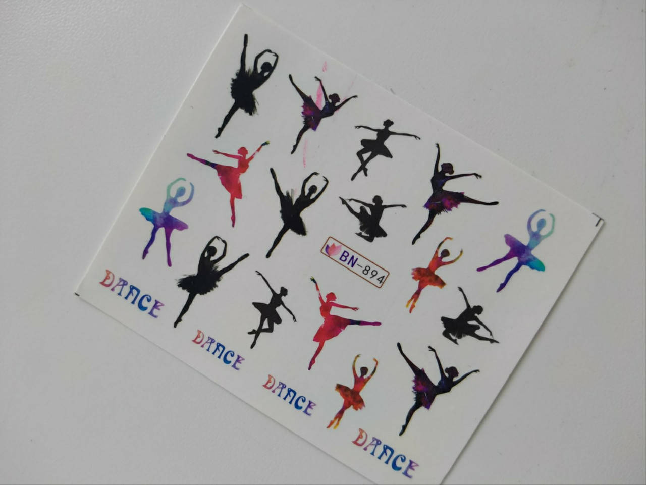 

Наклейка слайдер водная для дизайна ногтей BN-894 Балерина